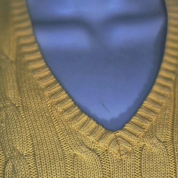 CHAPS stylish Yellow knit sweater in size Small - Picture 11 of 16